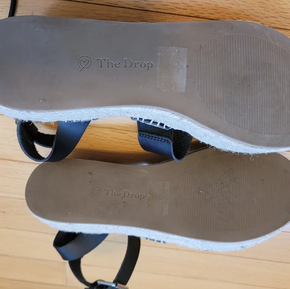 The Drop Listilla Wedge Black Espadrille Sandals. Size 9. - Picture 3 of 4